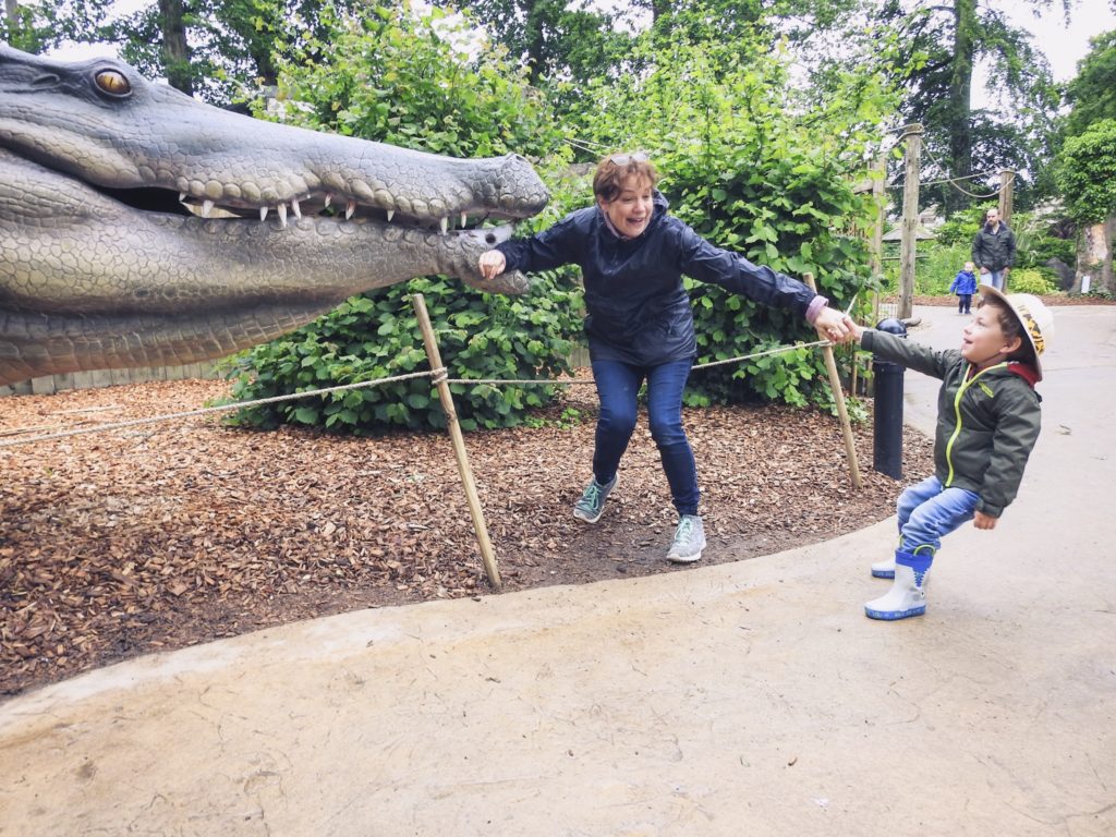 Crocodile attack at Longleat Safari Park - son pulling mum away joke picture