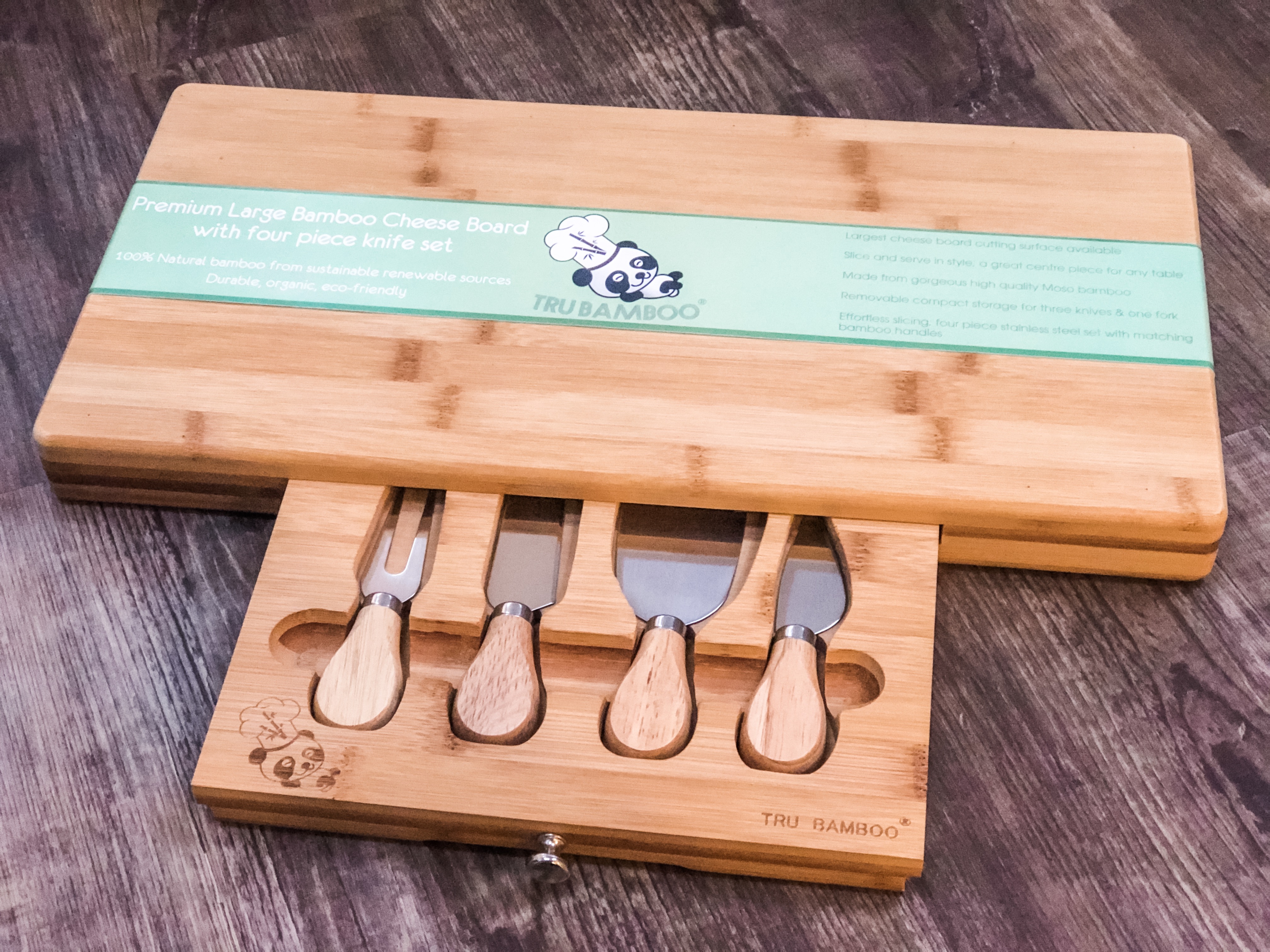 Tru bamboo cheese board Christmas gift