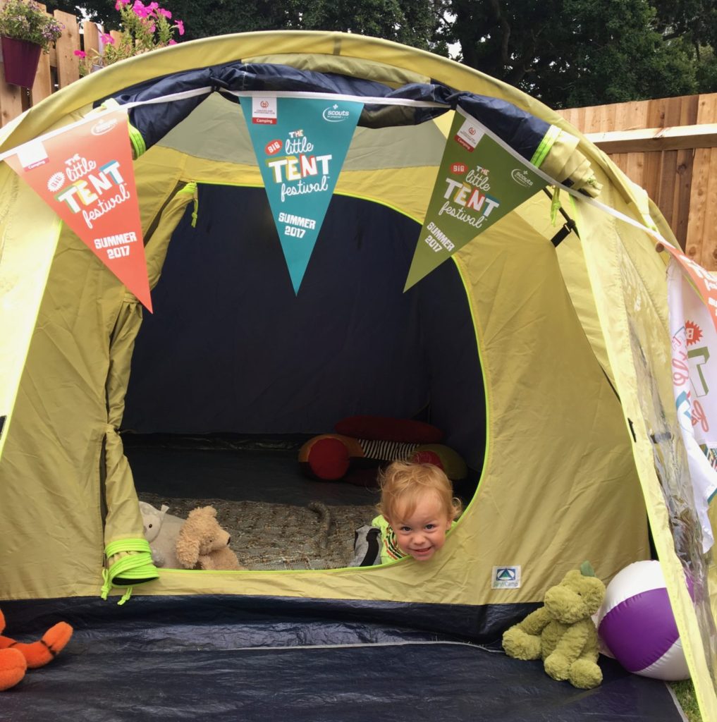 Camping in the garden