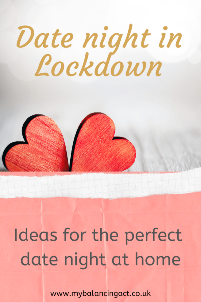 Date night in lockdown pin for pinterest
