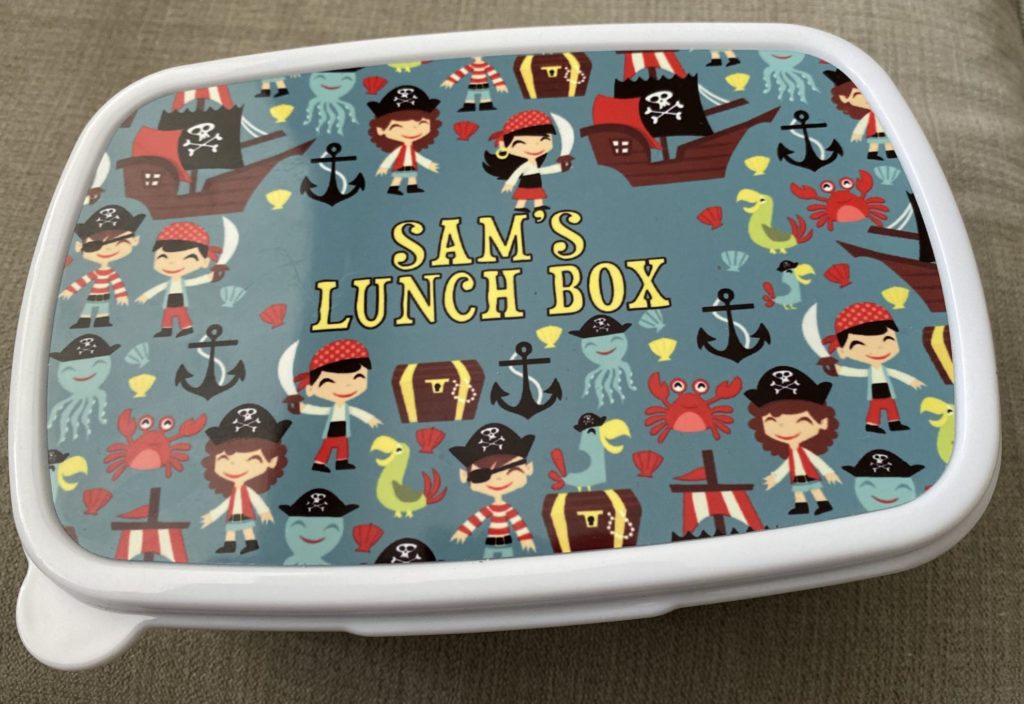 Personalised pirate lunch box from Treat Republic