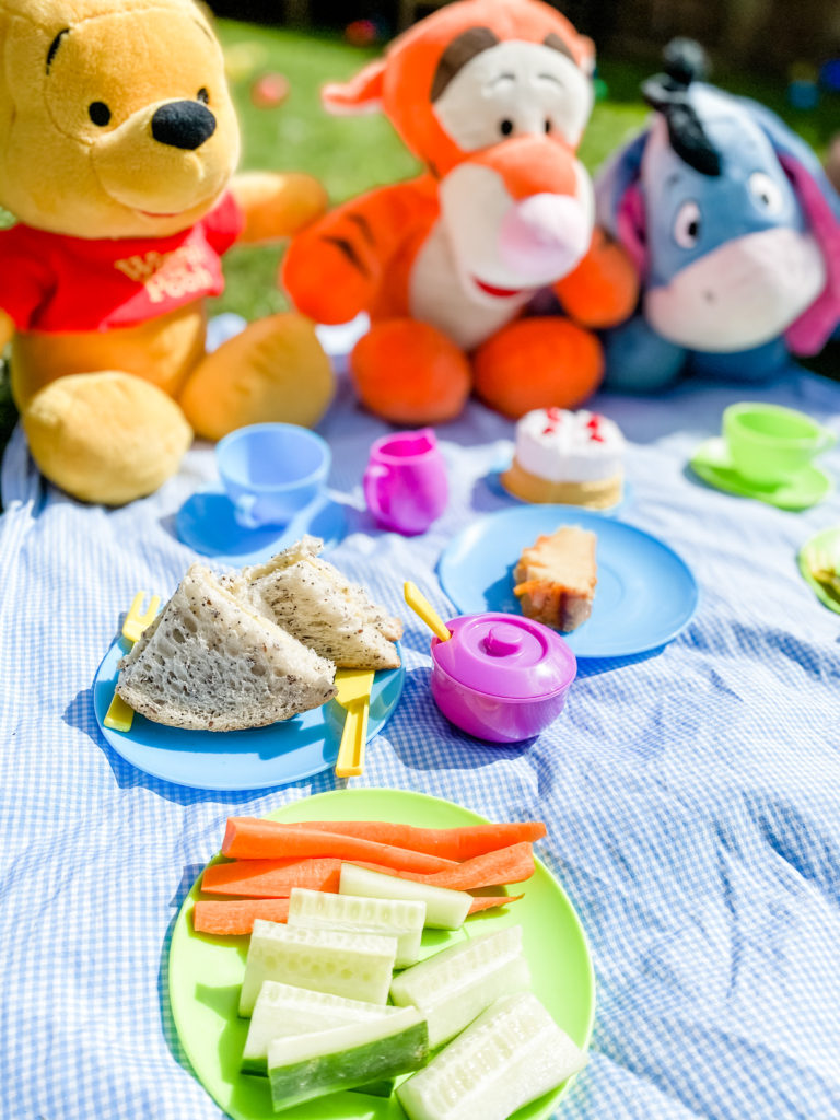 Children's tea party with winnie the pooh and friends