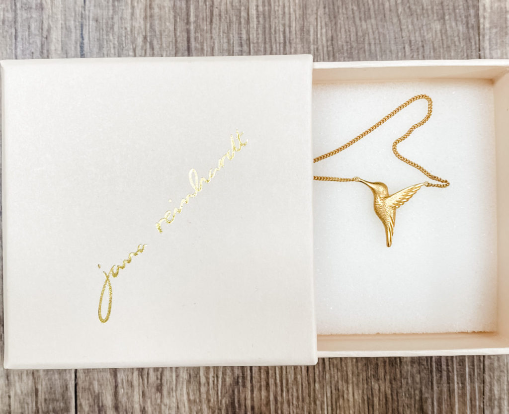 Gorgeous gold plated hummingbird necklace by Jana reinhardt
