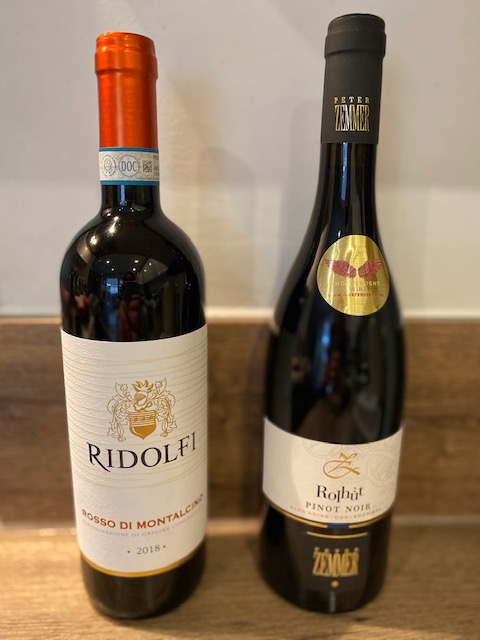 two bottles of award winning red wine from Independent wine