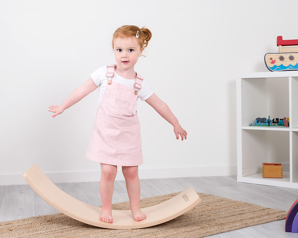 Child on balance board