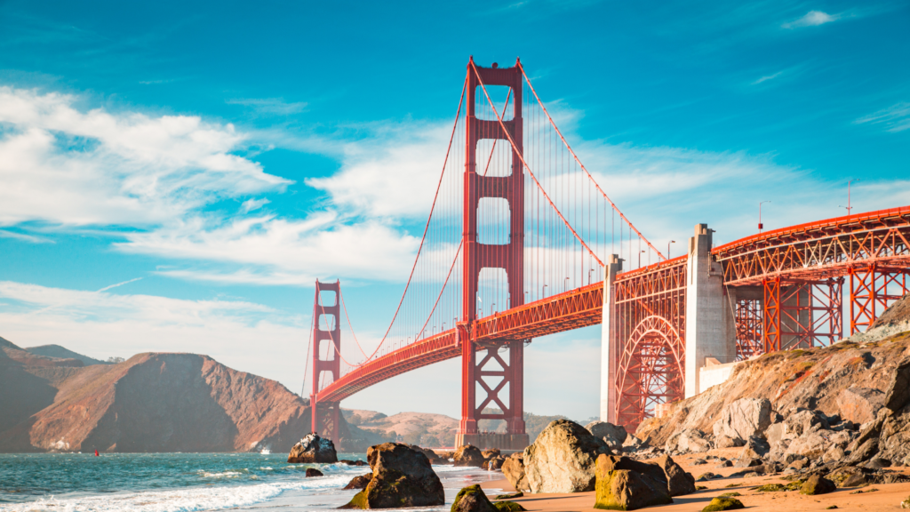 The Golden Gate bridge in San Francisco
