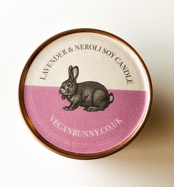 lvender and neroli candle from vegan bunny
