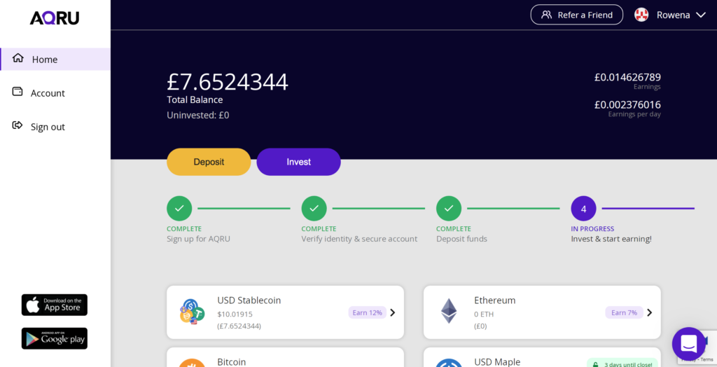 Dashboard from AQRU