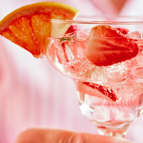 Rose prosecco cocktail