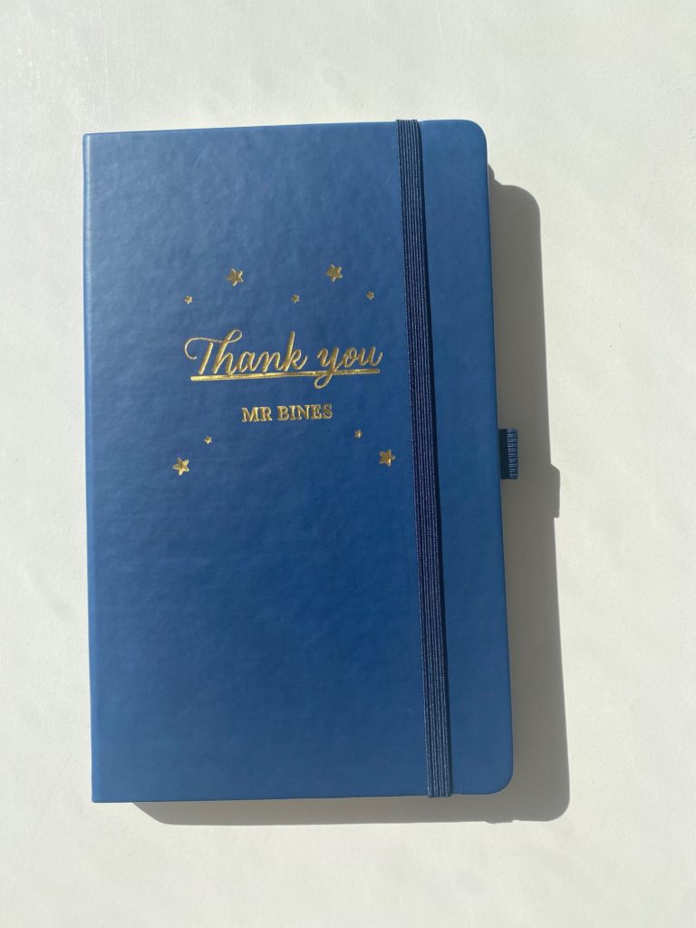 Teacher stars thank you notebook
