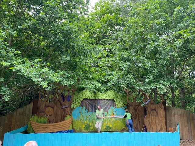 Stage with performers at BeWILDerwood