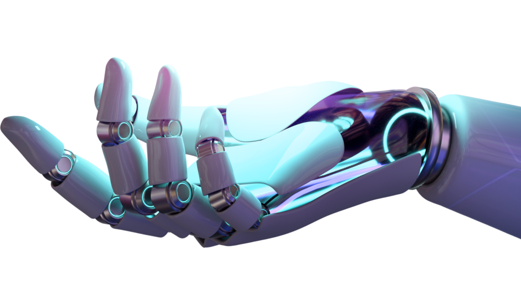 Robot hand beckoning