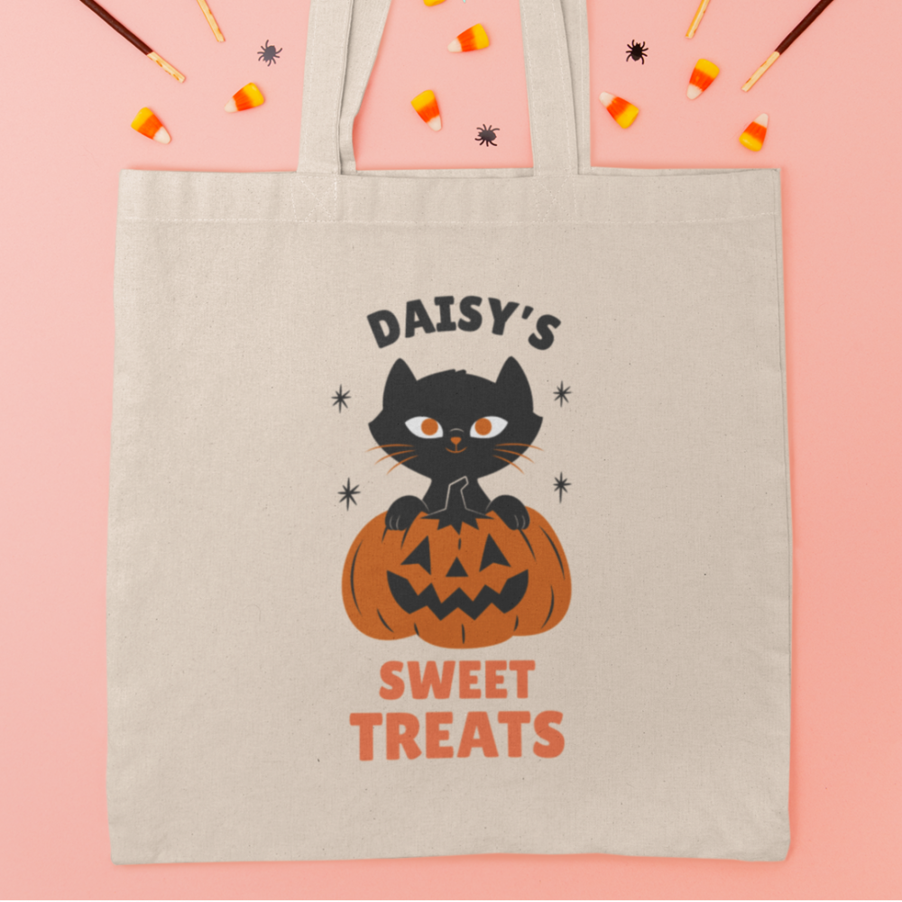 Trick or treat tote gift bag
