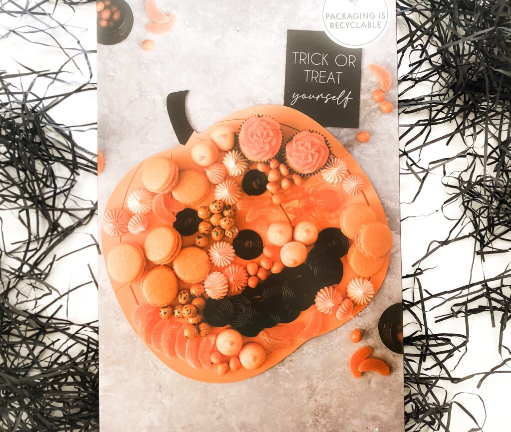 Pumpkin Halloween Grazing Board in packet