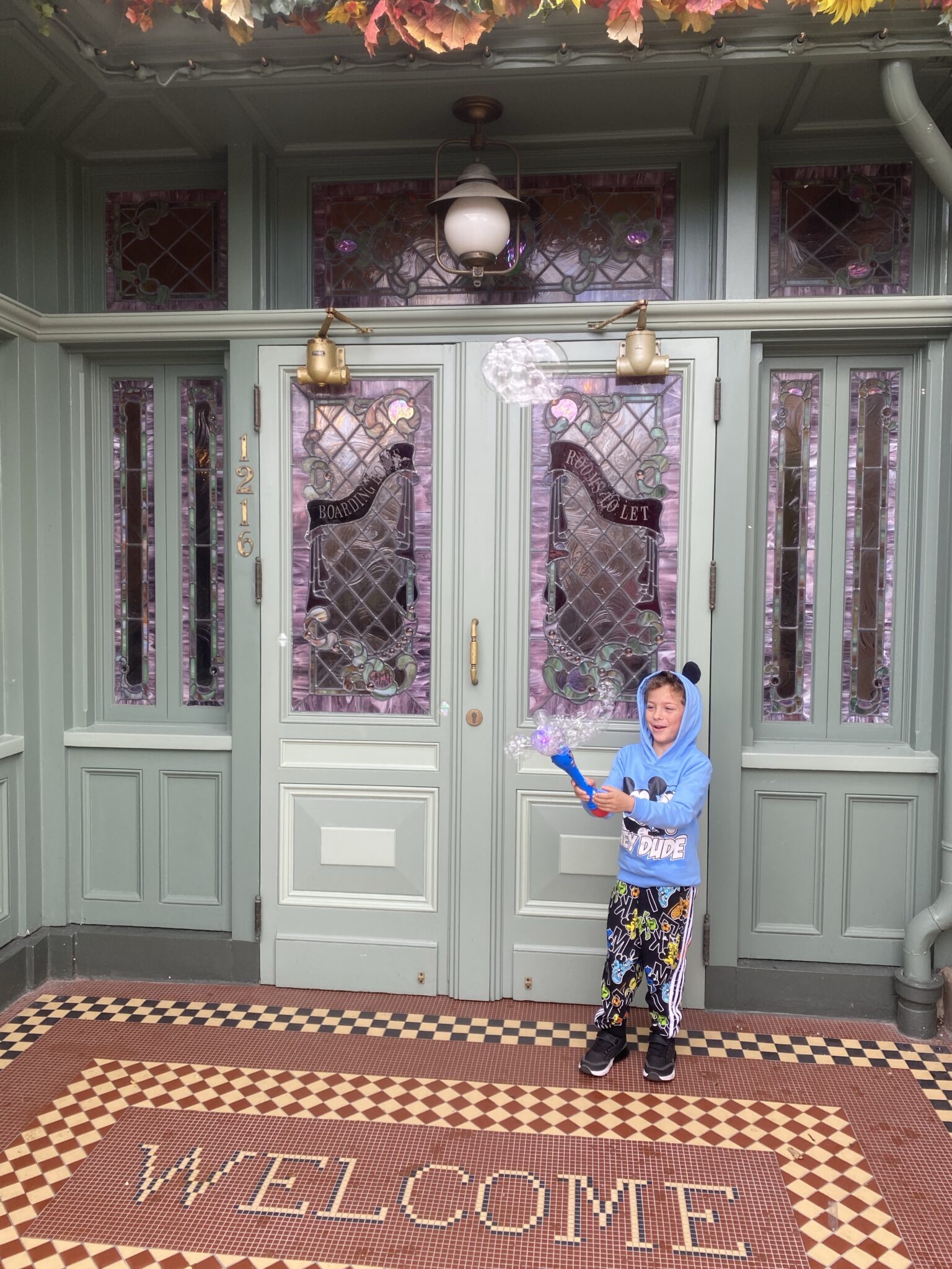 Boy with bubbles at Disneyland Paris