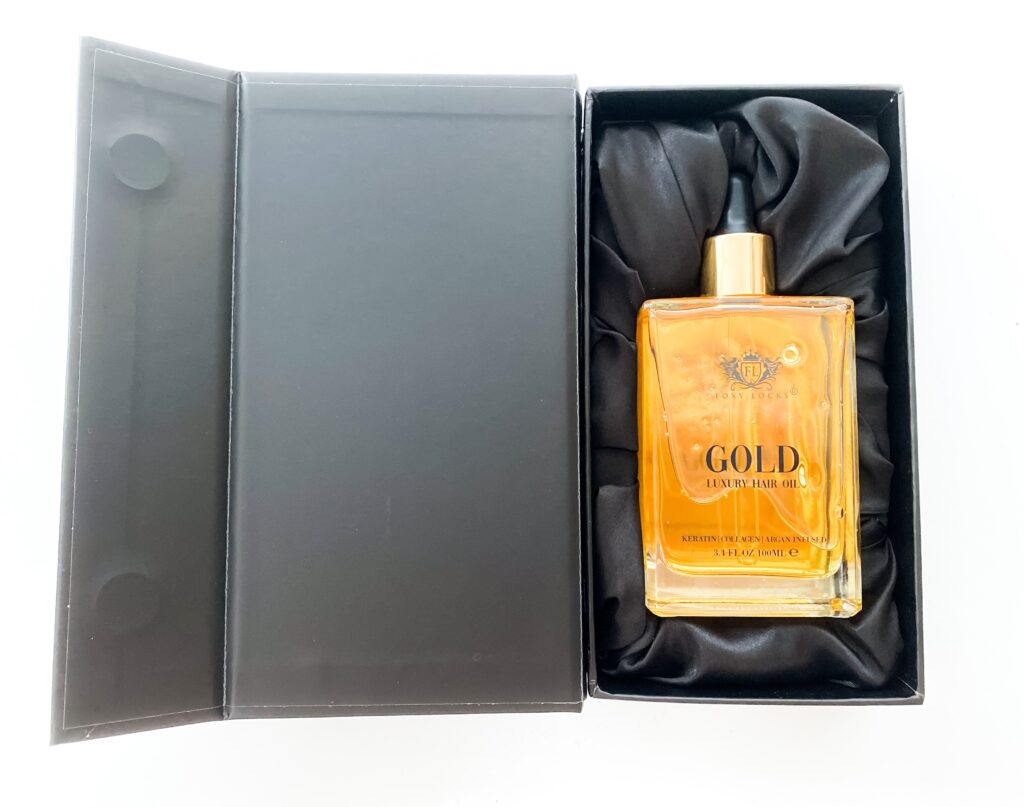 Luxe gold hair oil