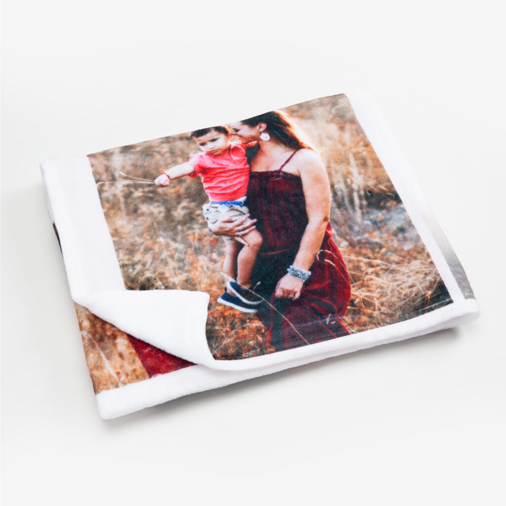 Personalised blanket from Vista Print