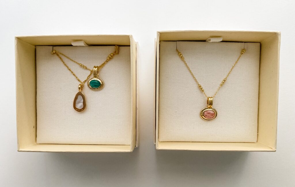Layered necklaces from Daisy jewellery