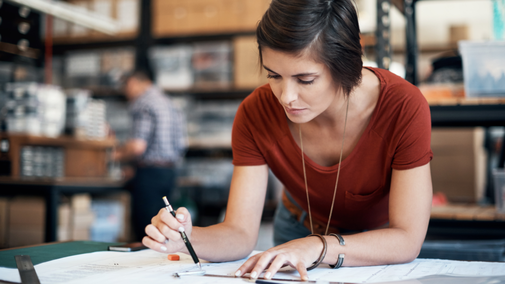 Business woman in the groundwork construction trade