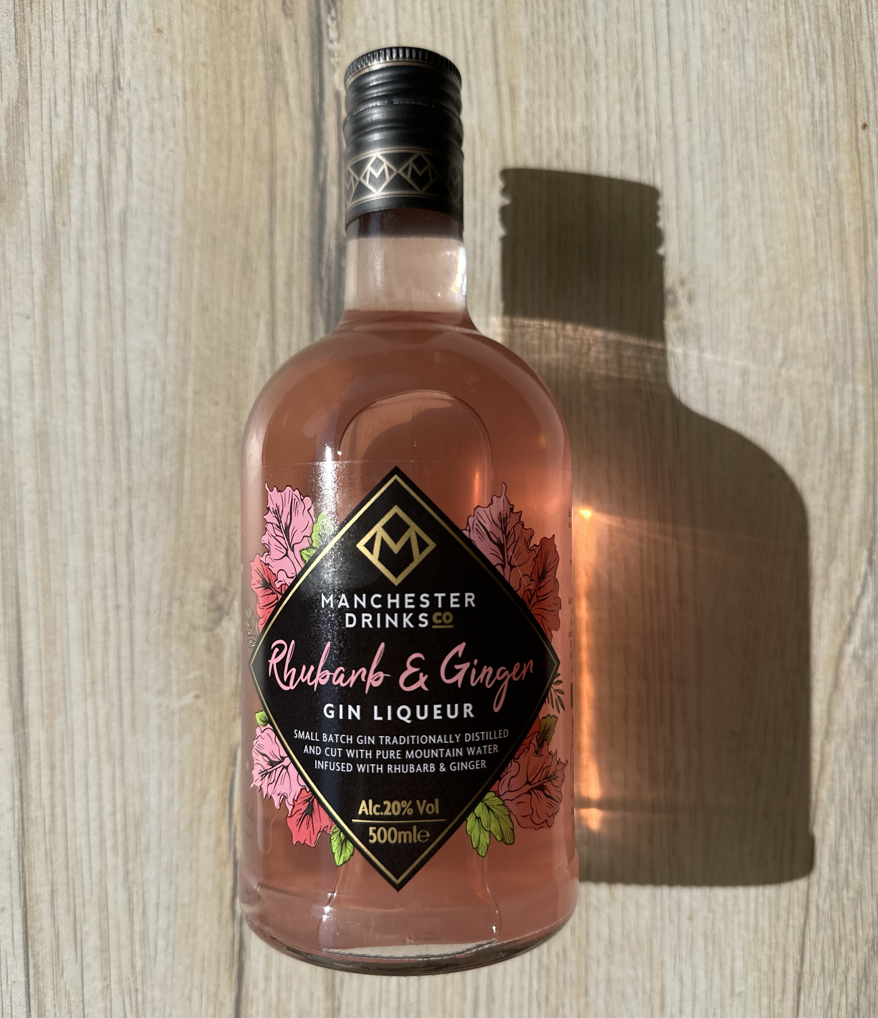Rhubarb and ginger gin liquer