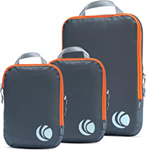 Set of three grey packing cubes from Amazon