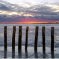 West Wittering in Sussex at sunset