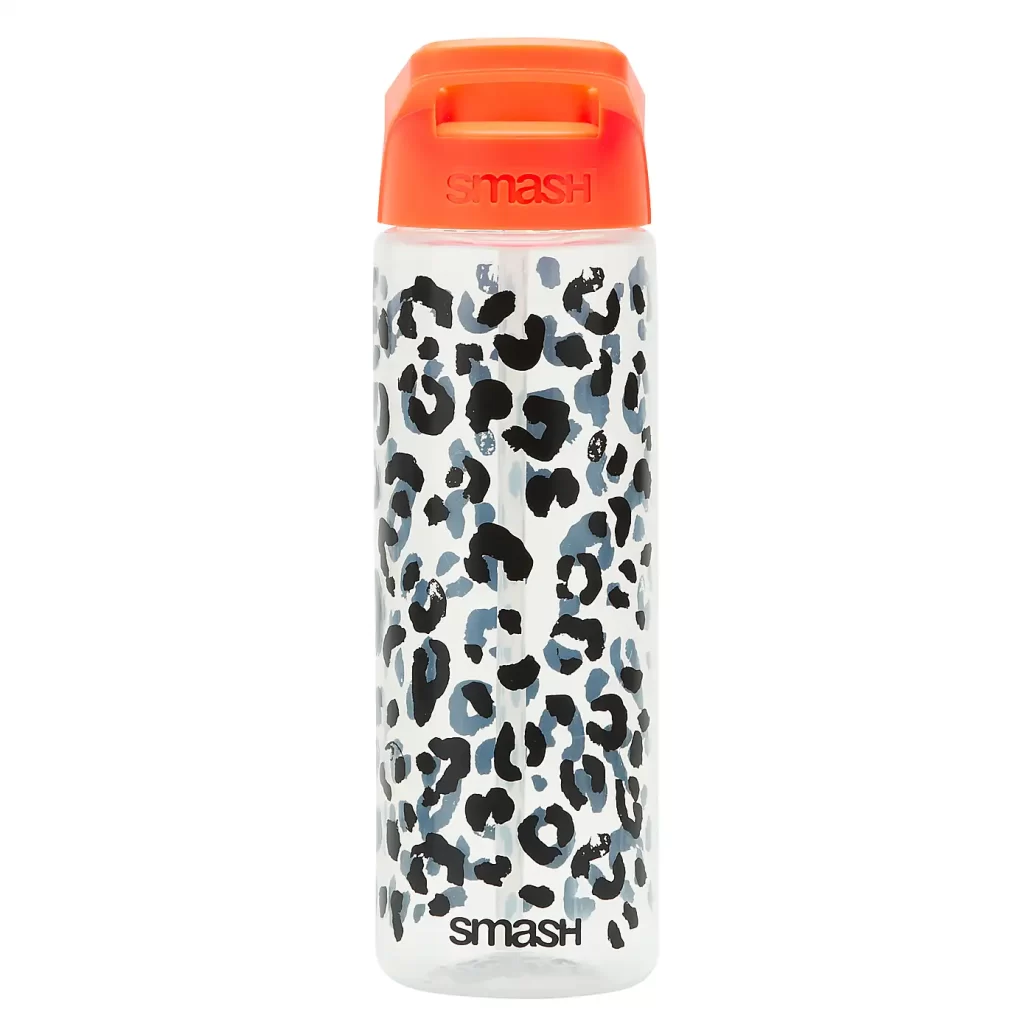 Leopard orange water bottle from SMASH