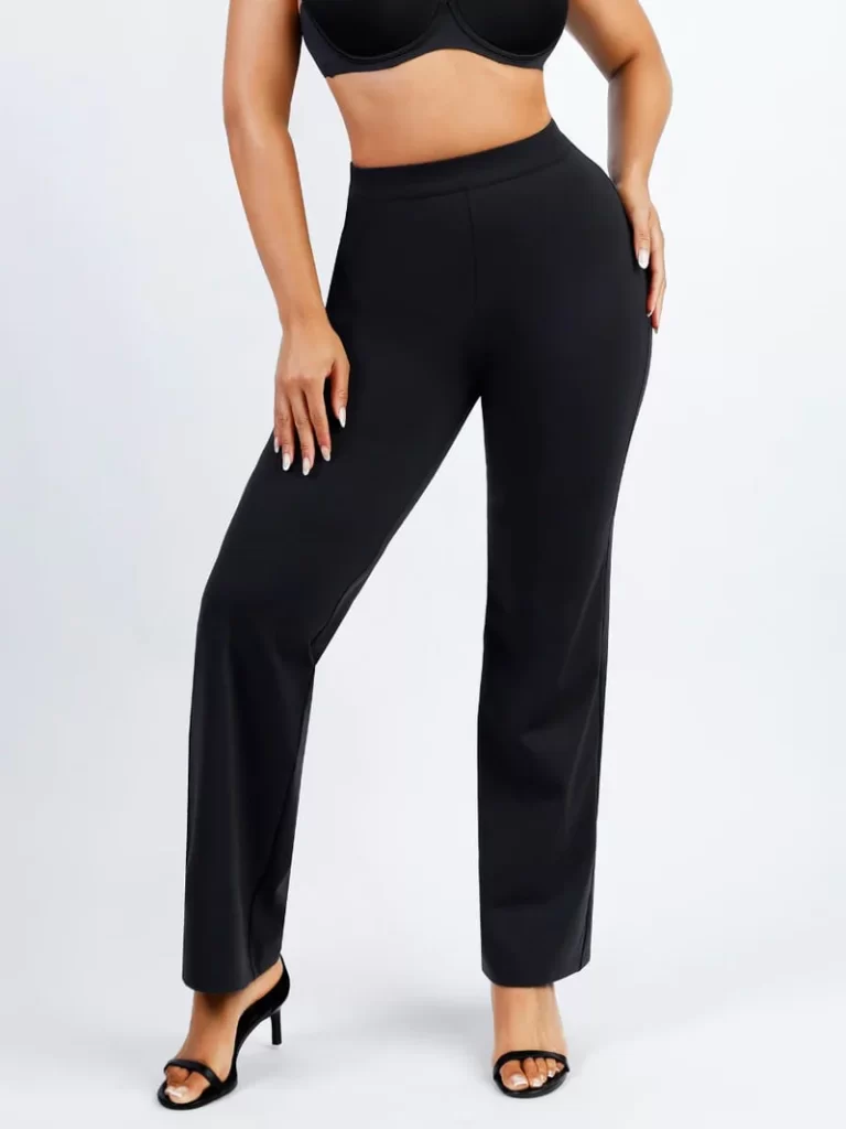 High waist trousers with shapewaer corset