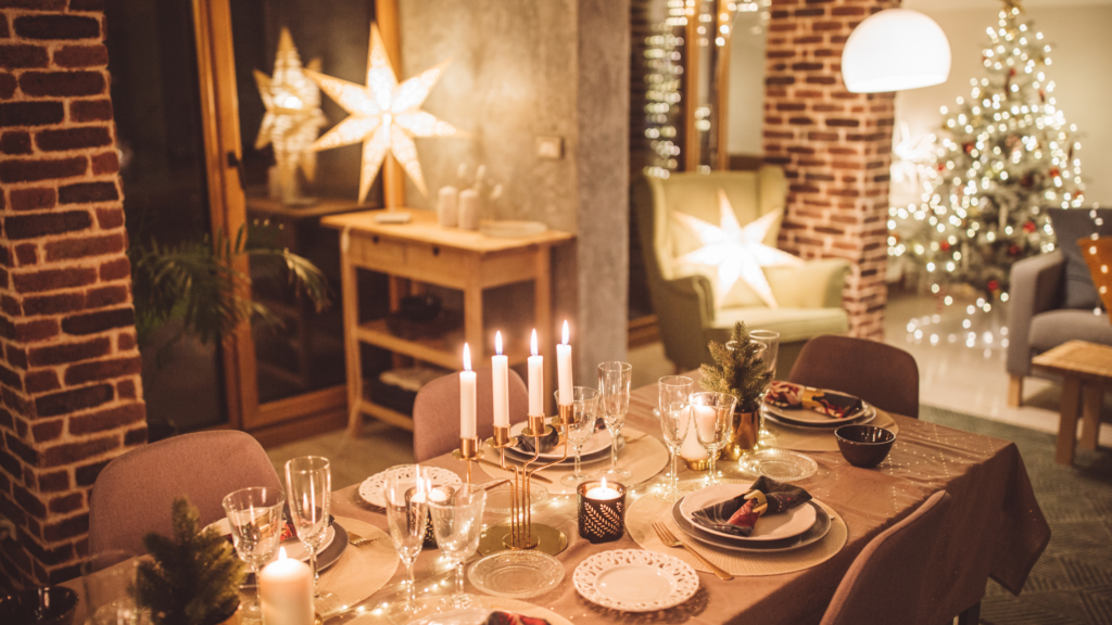 Christmas dining table