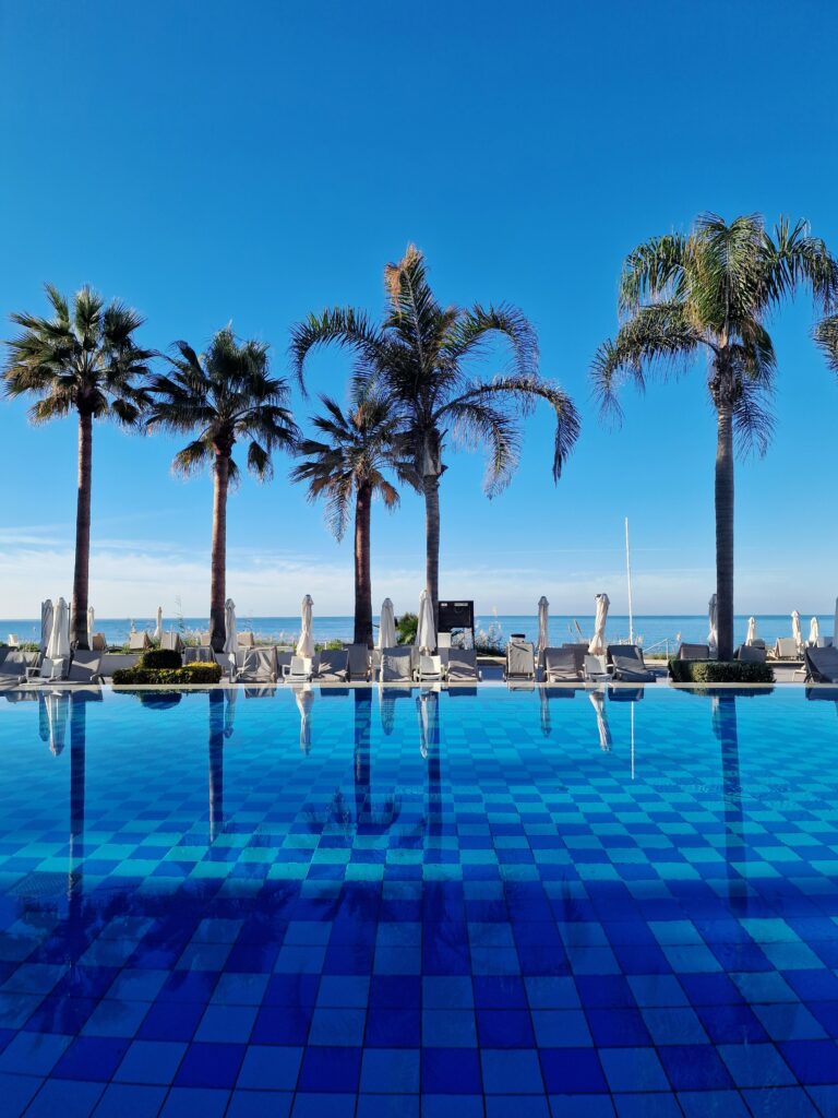 Outdoor pool at Alexander the great beach hotel
