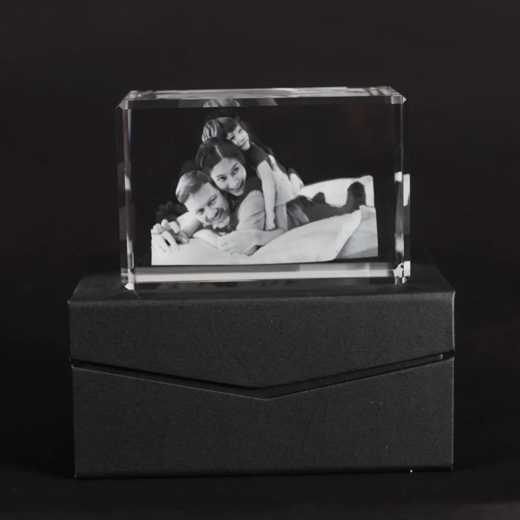 Rectangle 3-D Crystal Photo Gift from Forever-Always