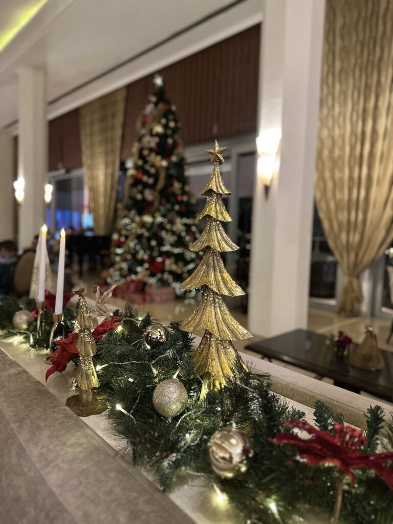 Hotel christmas decorations at Alexander the great beach hotel