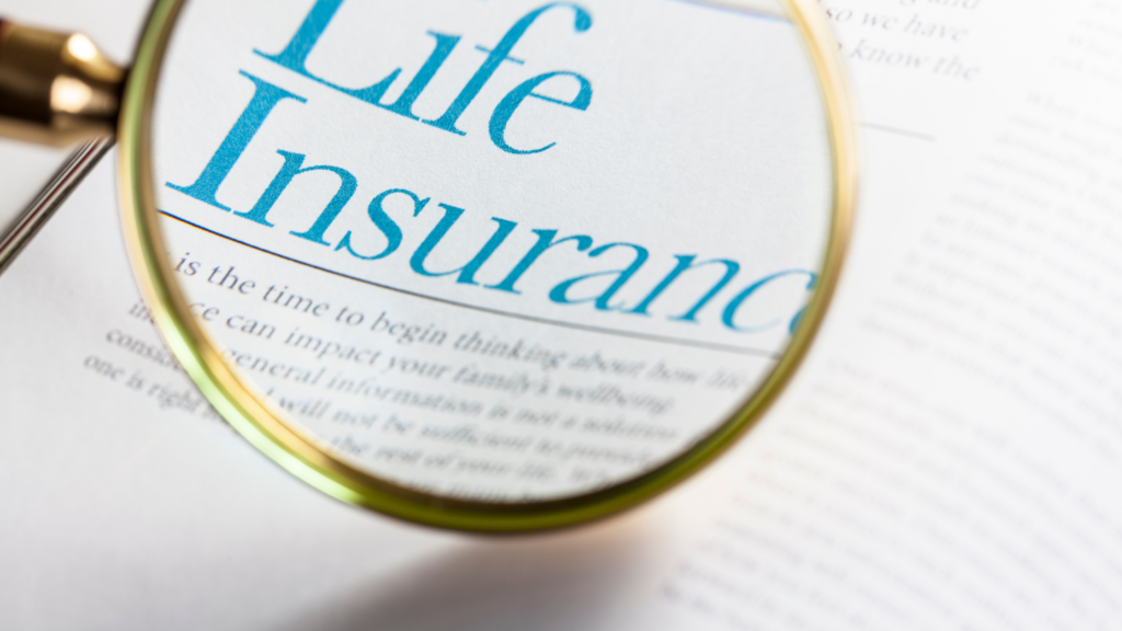 Microscope over the text Life Insurance