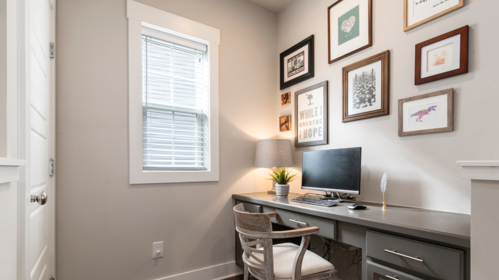 Wall art in home office