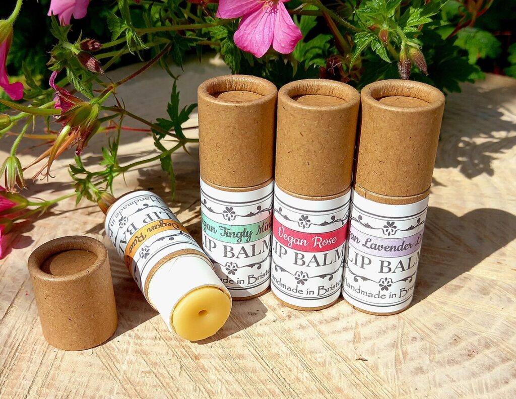 Vegan organic Lip Balms on Etsy for eco-friendly party bag fillers