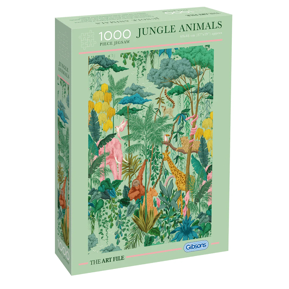 Art File Jungle Animals 1000 Piece Jigsaw Puzzle from Gibsons Games