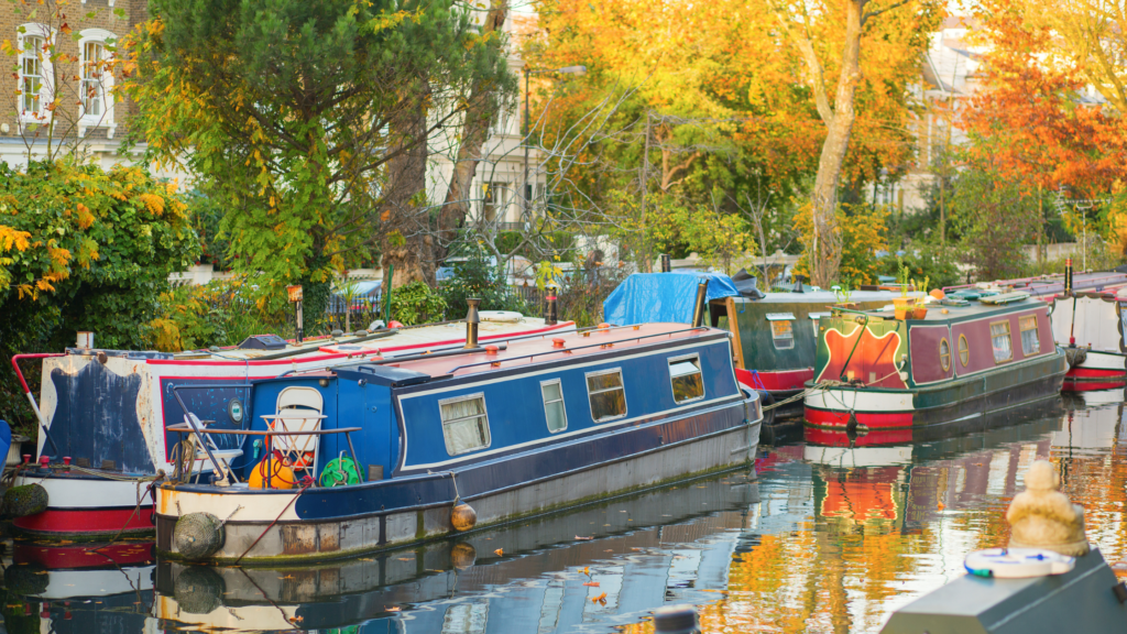 Canal Boats in Little Venice in London