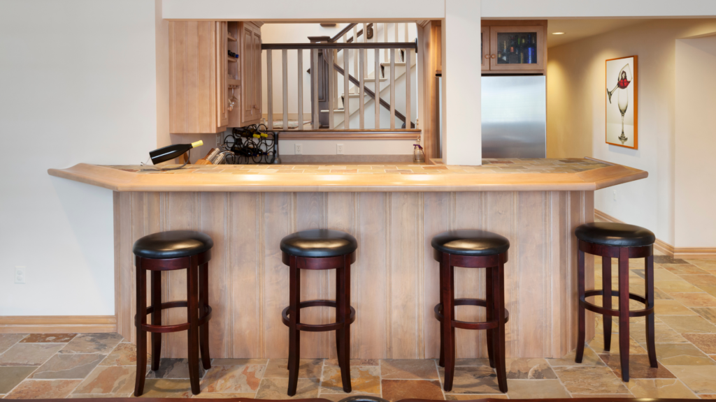 Man shed ina home converted to home bar
