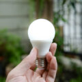 LED lightbulb to represent renewable energy