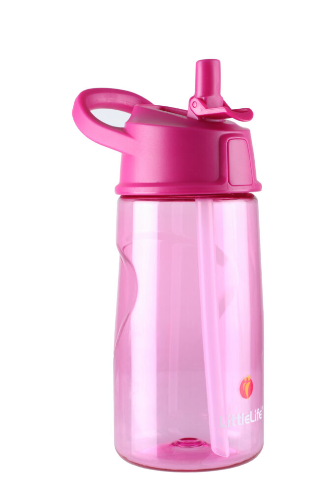 Pink LittleLife Flip-Top Water Bottle