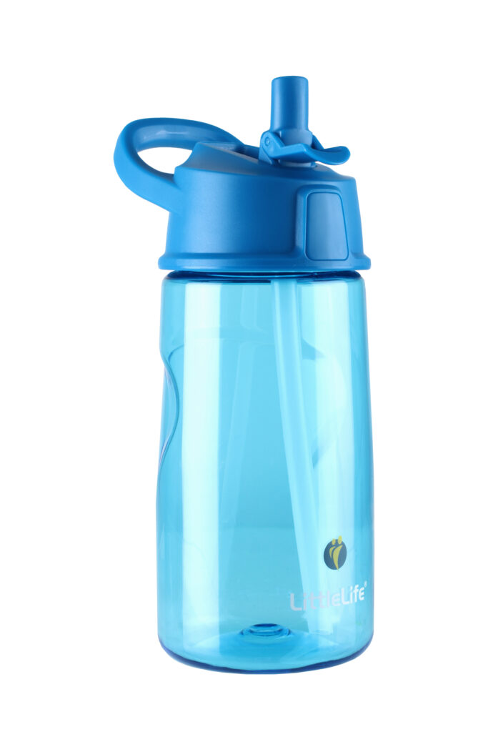 Blue LittleLife Flip-Top Water Bottle