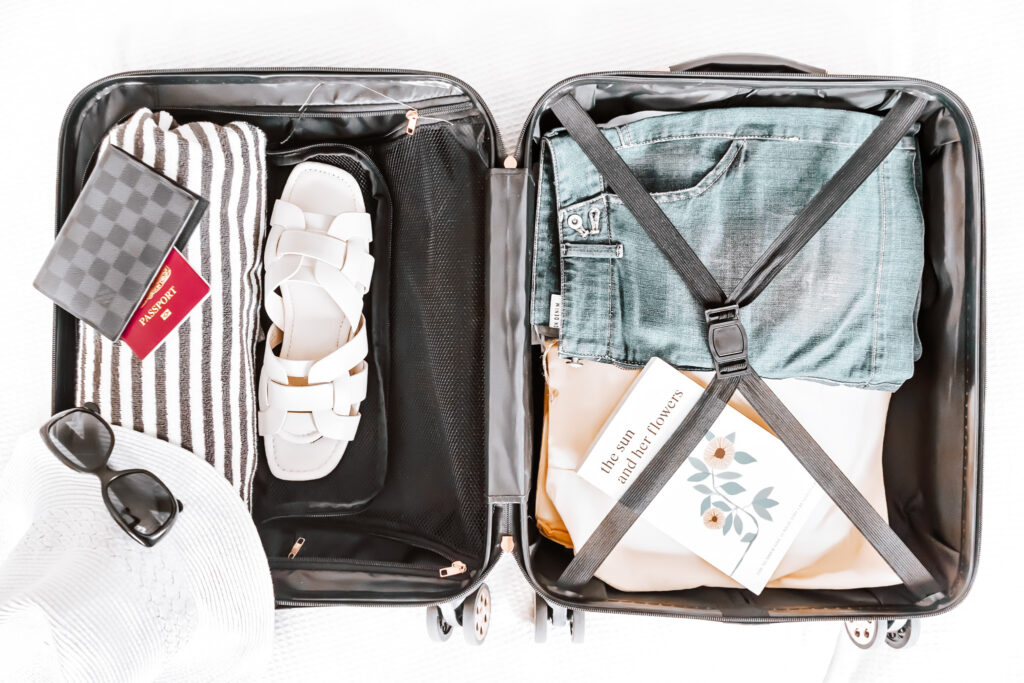Packed suitcase