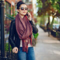 Lady in layered outfit