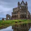 Whitby Abbey in Yorkshire on a gloomy day