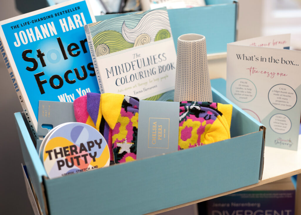 Example box from the dopamine delivery box a subscription gift perfect for ADHD women
