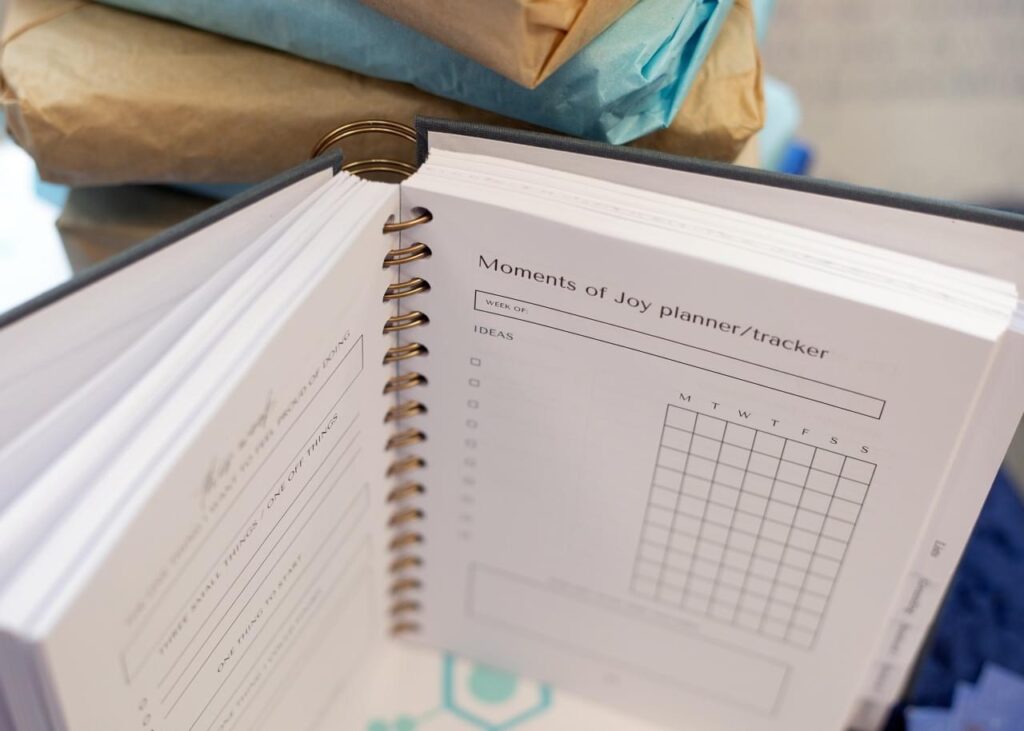 Example pages inside the book of everything planner