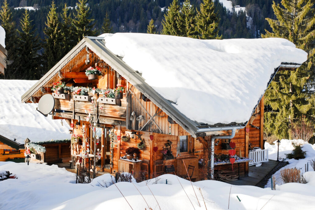 A ski chalet in the village of Les Gets