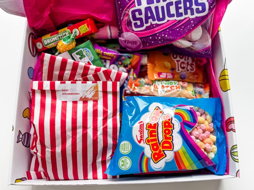 The sweets inside the Huge sweet hamper