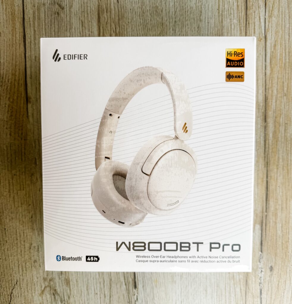 Edifier W800BT Pro Hybrid Active Noise Cancelling Headphones in ivory