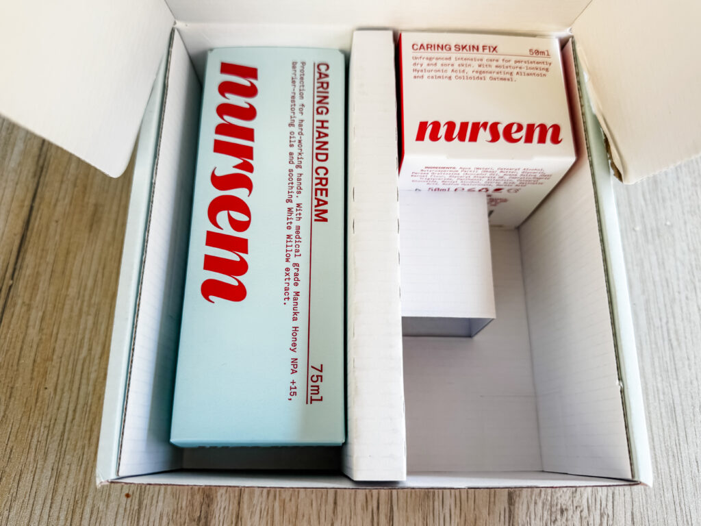 nursem day and night treatment for hands in gift box that it arrived in